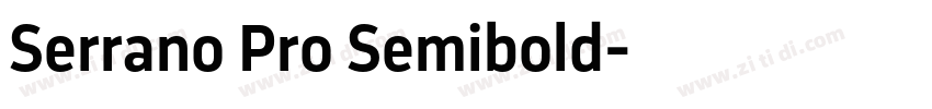 Serrano Pro Semibold字体转换